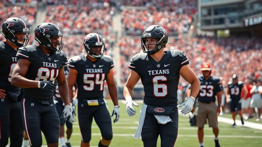 Photorealistic football player promoting mental health in sports with teammates.