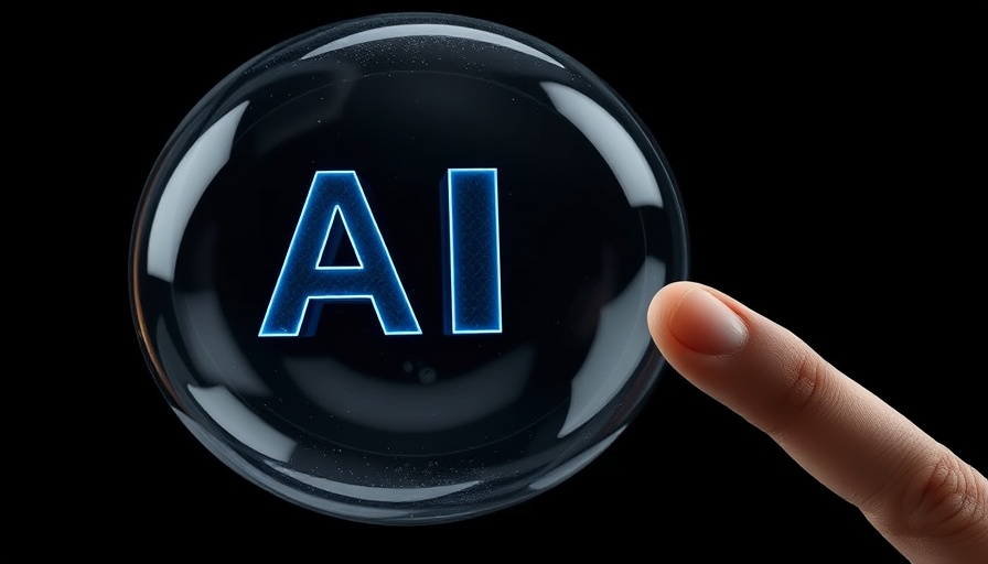 Bank of England AI bubble warning represented by 'AI' bubble and alert symbol.