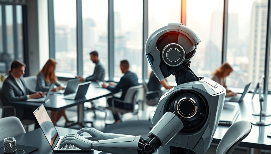 AI voice robot in an office with business team, AI Voice Agents for Business.