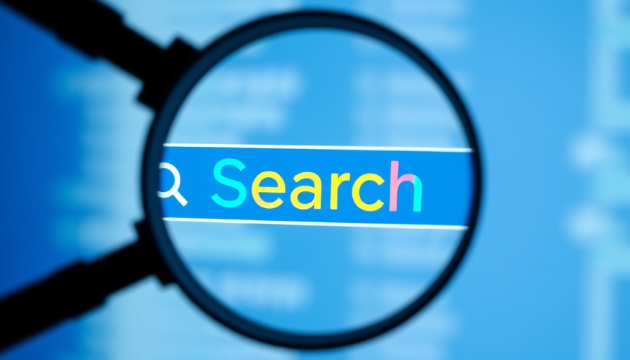 Search bar with globe icon through magnifying glass, symbolizing AI voice agents for business.