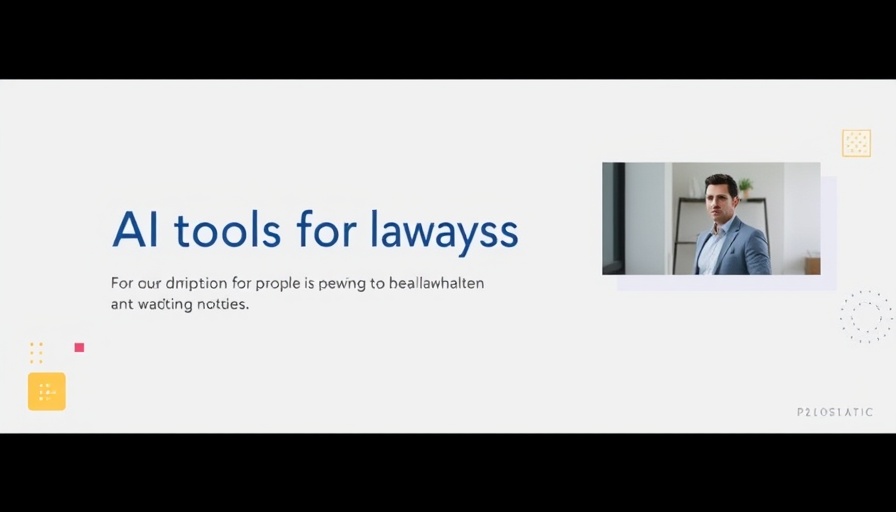 AI tools for lawyers presentation slide and speaker.