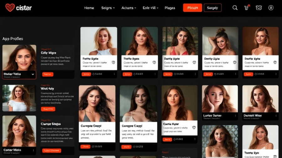 Evening Honey Chat app interface with diverse profiles of women.