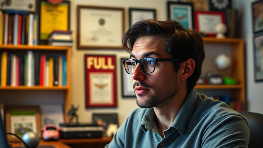 Person discussing legal AI in a stylish home office setting.
