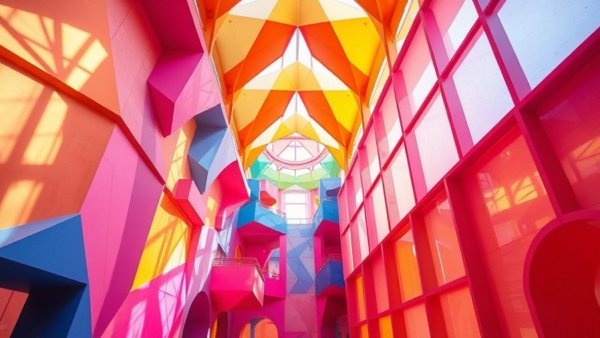 Colorful geometric architecture representing scaling AI in enterprise.