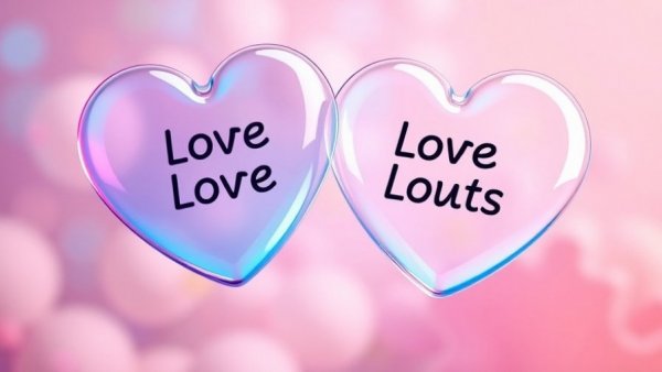 Colorful heart-shaped speech bubbles with AI voice agents keywords.