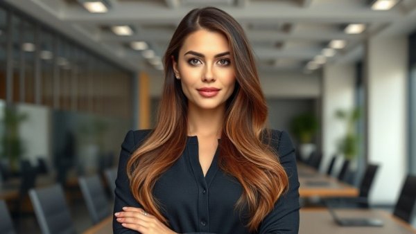 AI Video Generator for Business concept in modern office