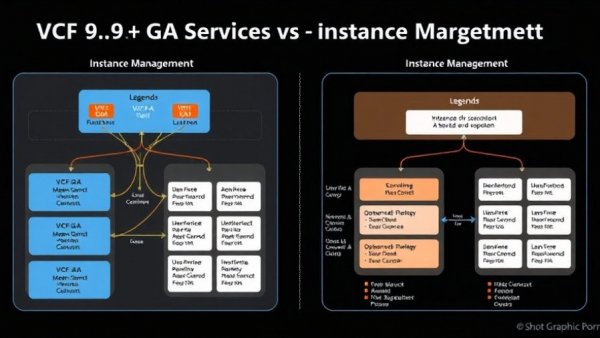 VCF 9.0 GA Fleet Services vs Instance Management diagram with components