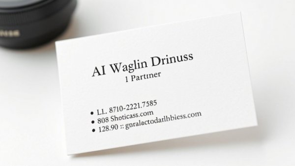 Minimalist business card showcasing AI for Lawyers theme.