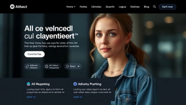 AI Video Generator for Business website interface showcasing features.