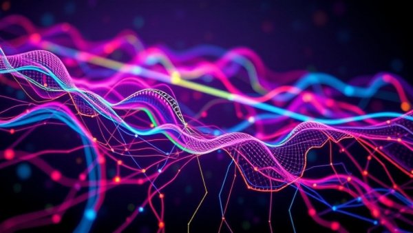 Colorful semantic layers for AI depicted as waves and nodes.