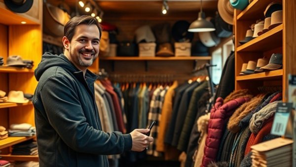 Warm retail setting with shopkeeper assisting a customer, AI Voice Agents for Business