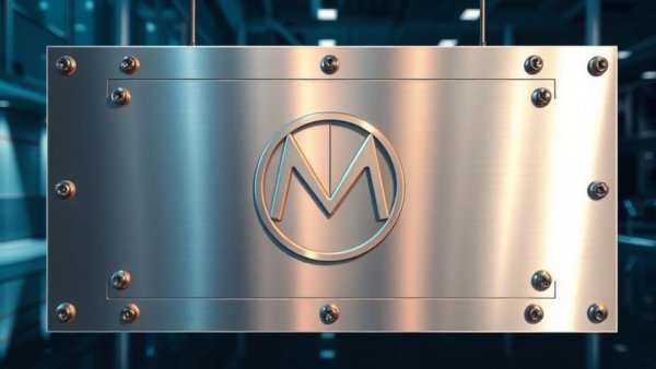 Futuristic panel with Meta logo, abstract background for AI voice agents for business.