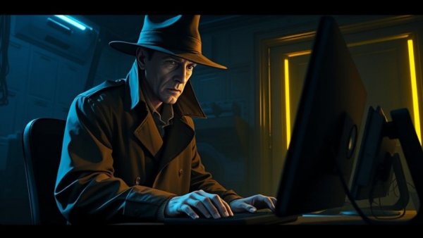 AI for Mechanics: Mysterious figure typing in low-lit room