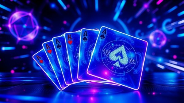 Dynamic playing cards illustrating deterministic work in AI development