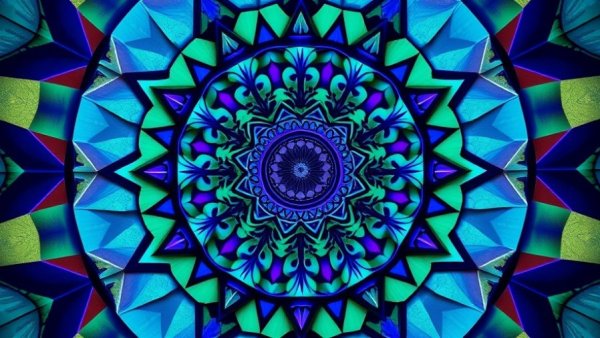 Vibrant abstract design with geometric shapes and swirling circular pattern, build a general-purpose AI agent theme.