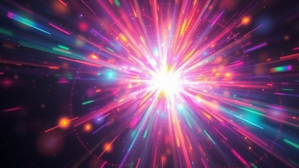 AI for Mechanics and Dealers: Vivid multicolored light burst.