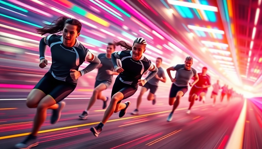 AI agent innovations in 2025: dynamic futuristic runners in motion.