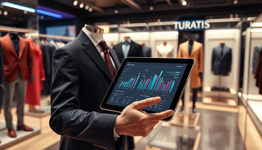 Data readiness in retail concept with analytics in clothing store.