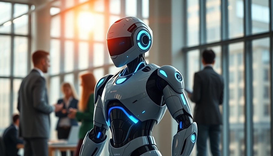 AI assistants and teamwork in a modern office setting