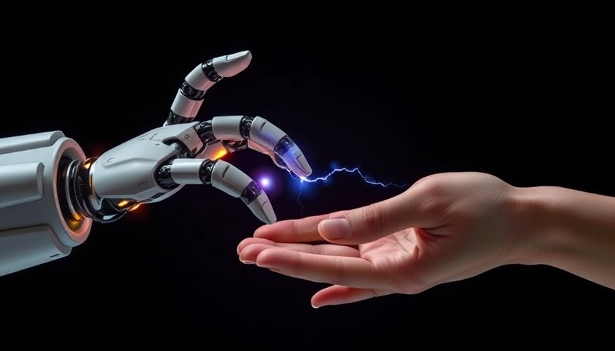 AI text humanizers for business symbolized by robotic and human hands.
