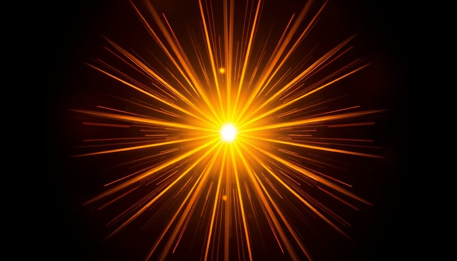 Radiant golden light burst for AI Codecon, dynamic and energetic.