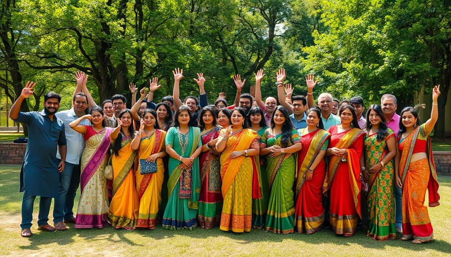 Group celebration in park highlighting AI voice agents for business