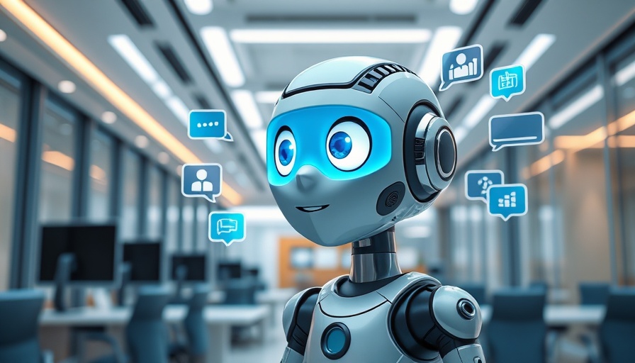 3D AI voice agent in a modern office.