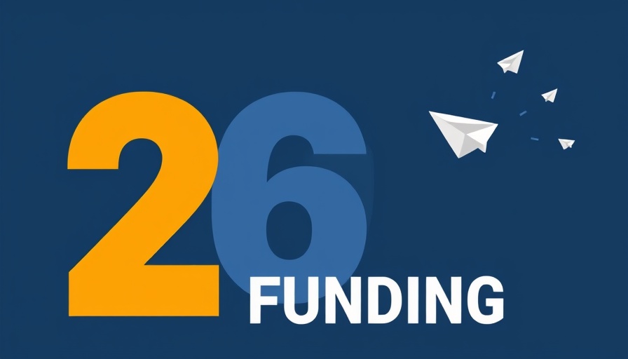 AI funding announcement with creative design elements.