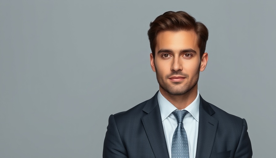 AI for lawyers: Male professional in a suit portrait.