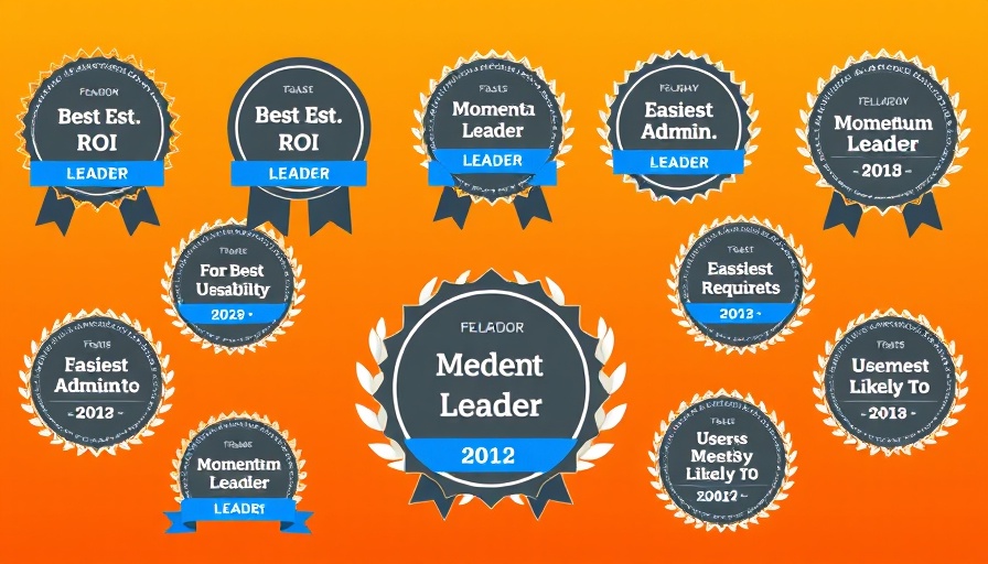 Awards for AI voice agents for business on orange background.