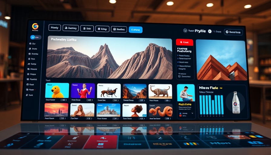 Digital interface for image generation with categories and options.
