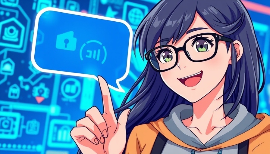 Anime character with glasses near chat bubble in digital setting; lewd AI chat generators.
